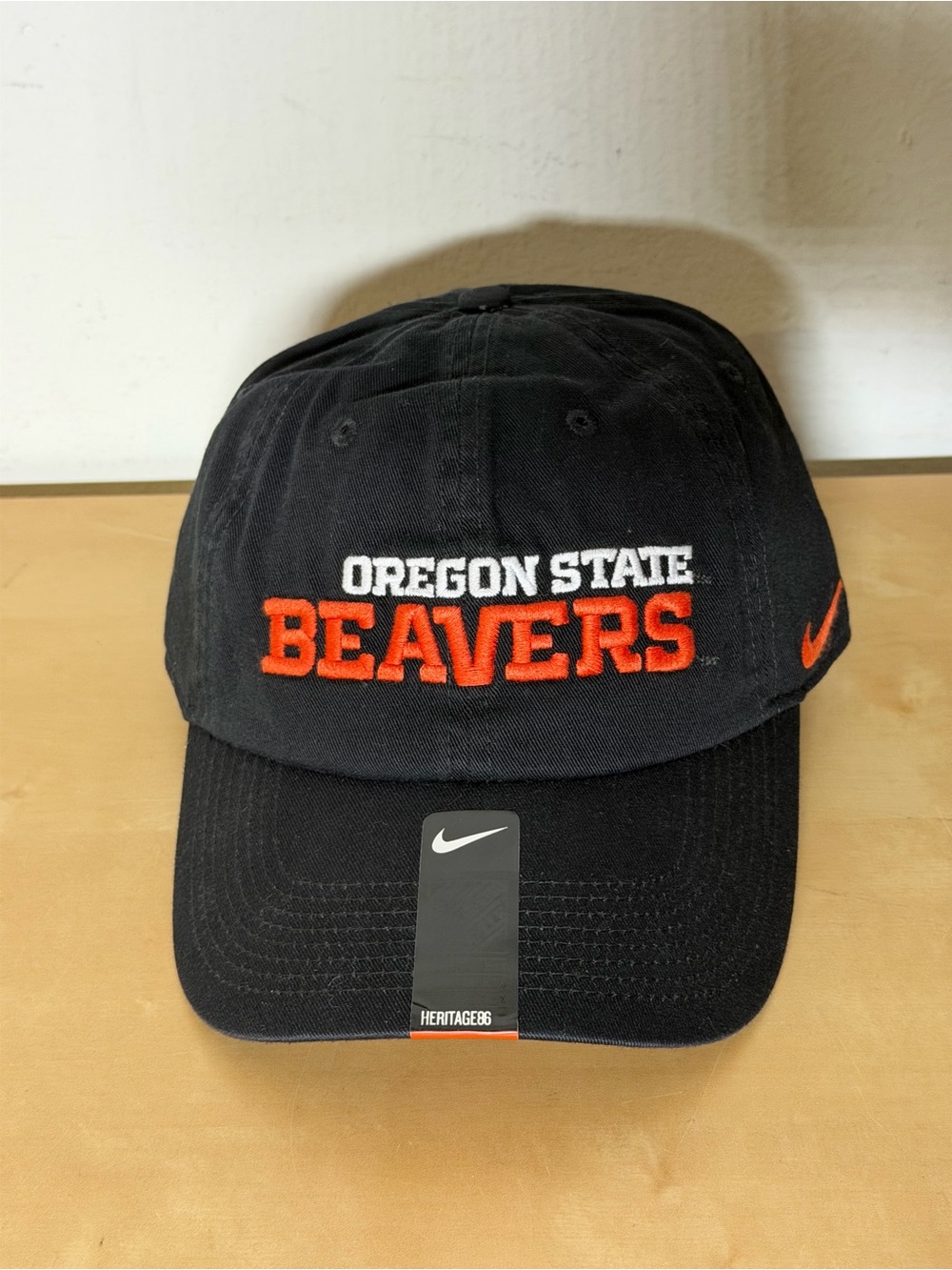 Nike Oregon State Beavers Heritage86 Dri-Fit Strapback Black Orange Adjust Hat